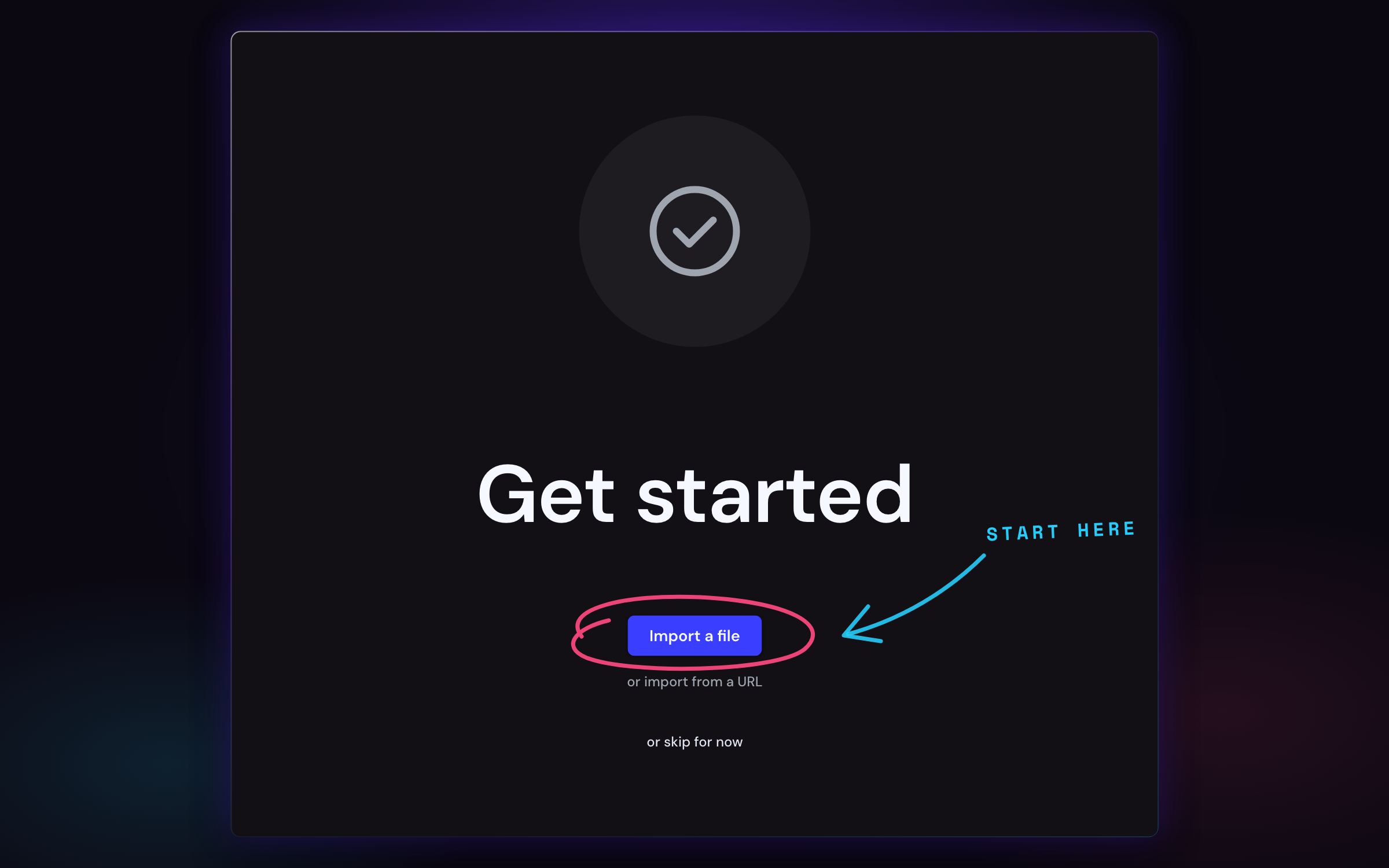 Importing a video into StoryFolder